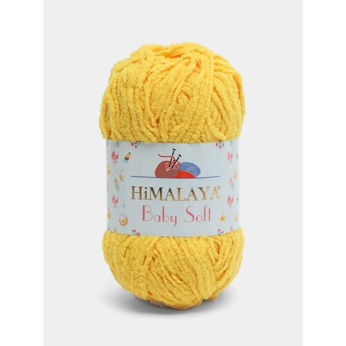 Пряжа плюшевая Himalaya Baby Soft, Цвет: Желтый