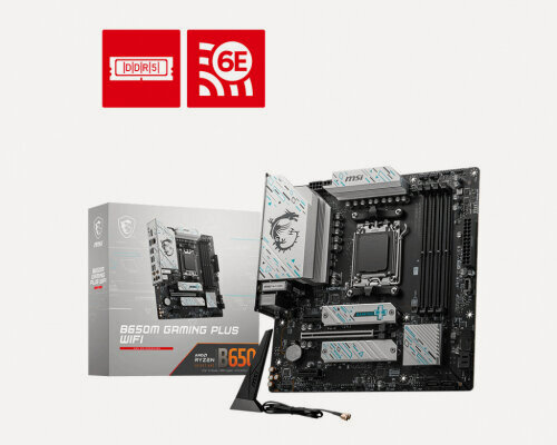 Изображение товара Материнская плата Msi B650M GAMING PLUS WIFI (AM5, mATX)