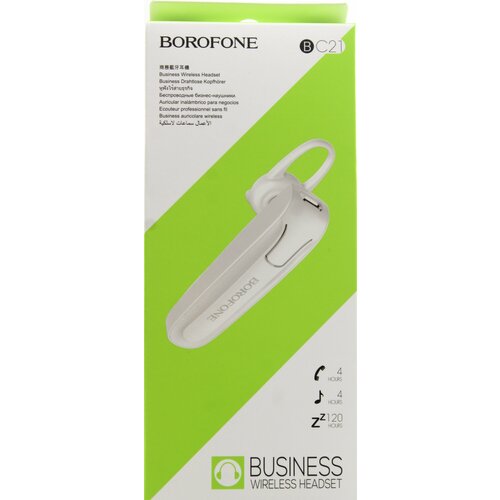 Bluetooth гарнитура BOROFONE BC21 Белая 59000₽
