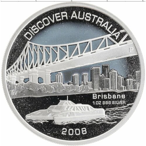 Клуб Нумизмат Монета доллар Австралии 2008 года Серебро Открой Австралию