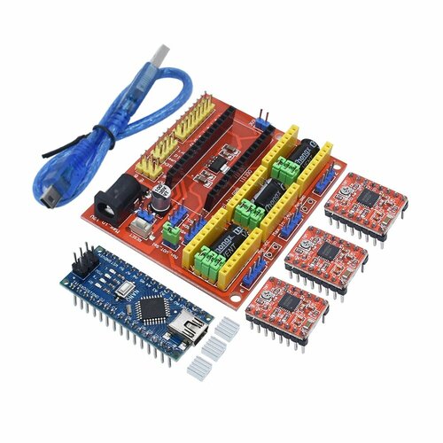 WAVGAT ЧПУ щит с A4988 для 3D принтера, NANO and 4988KIR
