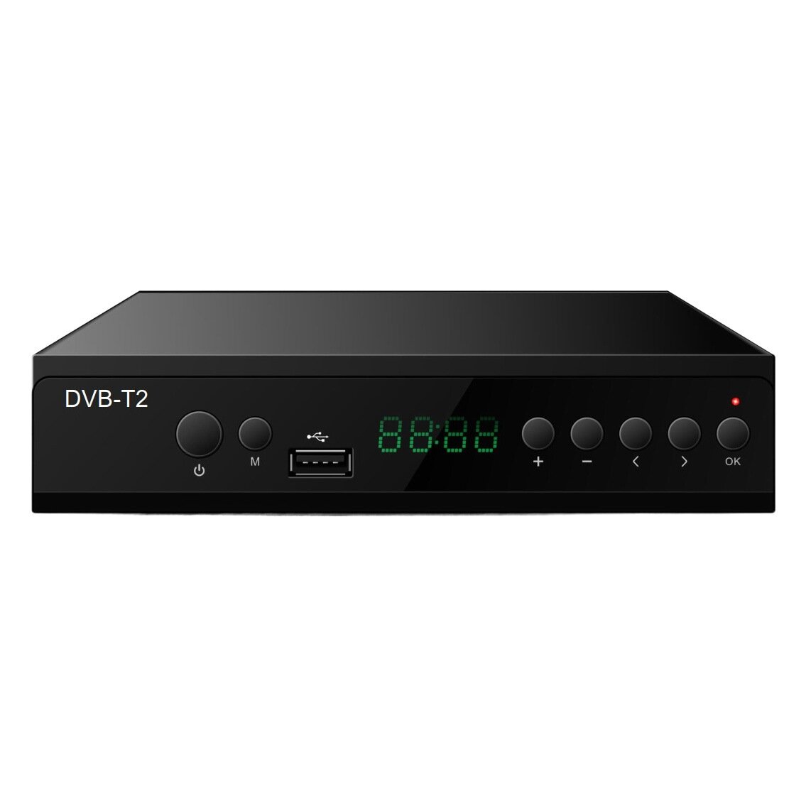 Приставка DVB-T2, воспроизведение видео MPEG1, WiFi, 1920x1080, 512MB RAM, черная