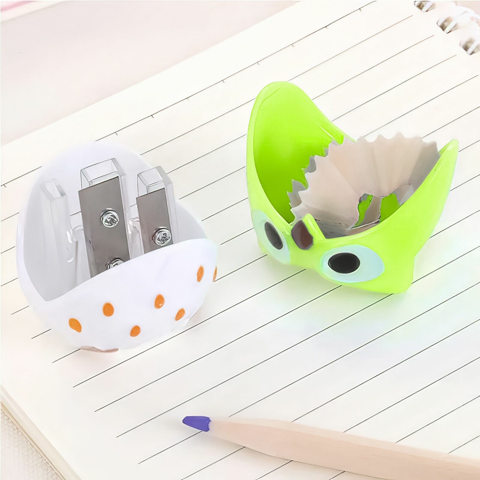 Точилка для карандашей двойная в виде мультяшной совы для школы