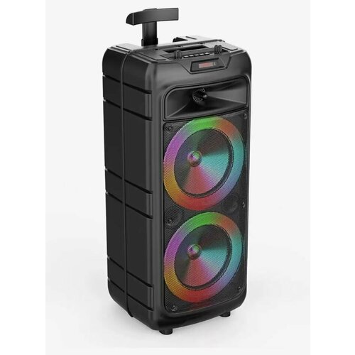 Акустическая система /Беспроводная напольная колонка с караоке/ Bluetooth /AUX/ FM/ TF /Micro-SD/ Ручка для транспортировки
