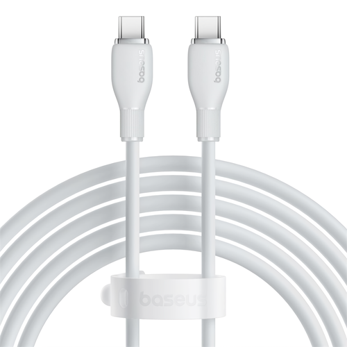 Кабель Baseus Pudding Series Fast Charging Cable Type-C to Type-C 100W 2m Stellar White (P10355702221-01)
