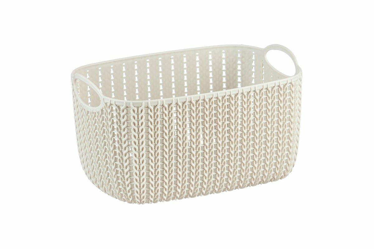 IDEA Корзинка вязание 4л (Белый ротанг) М 2380 белый ротанг