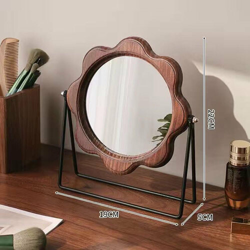 Зеркало для макияжа, цвет грецкий орех