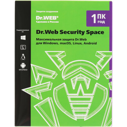 ПО DR.Web Security Space 1 ПК / 1 год (bhw-b-12m-1-a3)