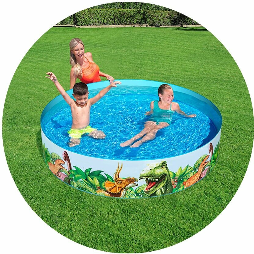 Детский бассейн BESTWAY Dinosaur Fill'N Fun, 244x46 см, винил — фото 1