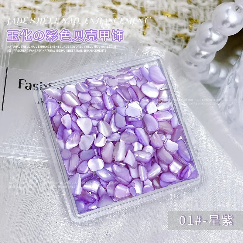 Декор для ногтей "Ракушка" 3D, Цвет: 01Purpel