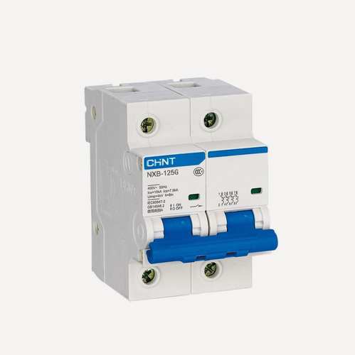 Изображение товара Автоматический выключатель CHINT NXB-125G 2P, C80 А, 10 кА двухполюсный