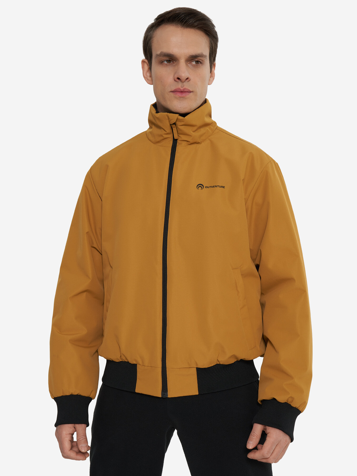 Куртка OUTVENTURE Travel Men's Padded Bomber Jacket, размер 48, желтый — фото 1