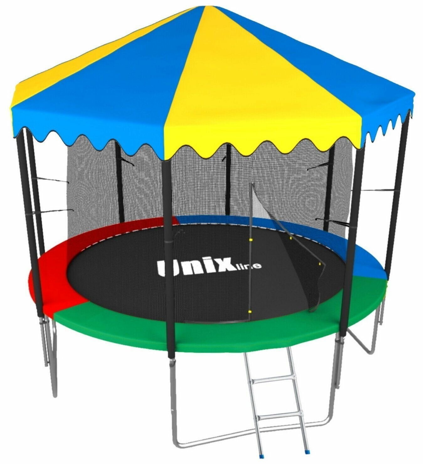 Батут UNIX line Simple 8 ft Color (inside) внутренняя защитная сетка с крышей