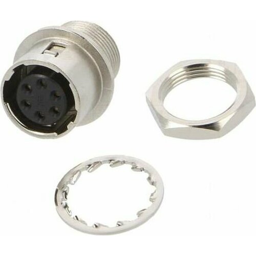 фото Разъем hirose hr10a-7r-6s(73) разъем: круглый гнездо hr10 "мама" pin: 6 push-pull 2а пайка 1шт hirose electric