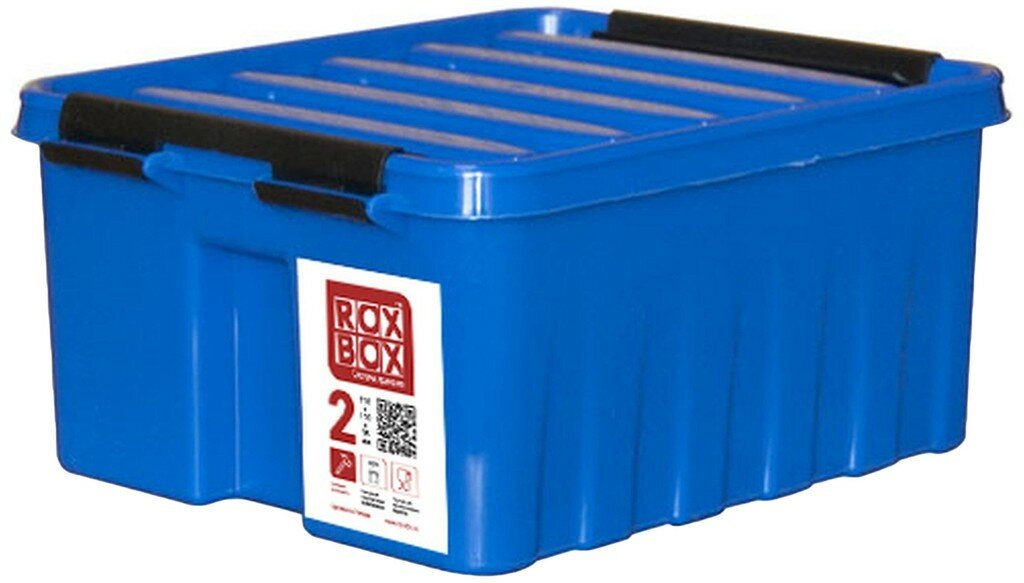 Контейнер для хранения с крышкой ROX-BOX полипропилен синий 100x170x210 мм 25 л