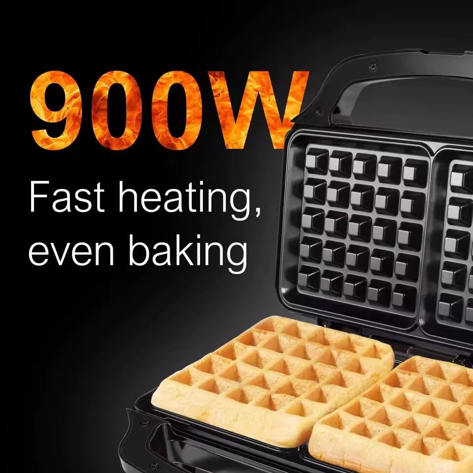 Вафельница Sonifer SF-6057, антипригарное покрытие, мощность 900Вт — фото 1