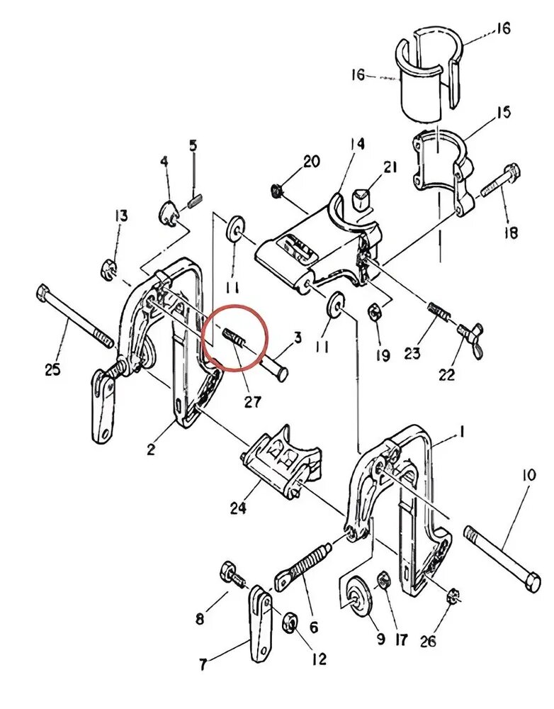 Пружинка для бензинового лодочного мотора бренда HANGKAI 3,5 л. с. — фото 1