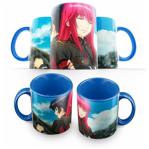 фото Кружка светло- синяя заводной дух войны альдерамин в небе (аниме, персонаж, девушка, парень, нечесть, демон) -1 creative mug