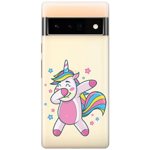 Силиконовый чехол с принтом Unicorn Dab для Google Pixel 6 Pro / Гугл Пиксель 6 Про силиконовый чехол на google pixel 6 pro гугл пиксель 6 про с принтом котенок на пледе