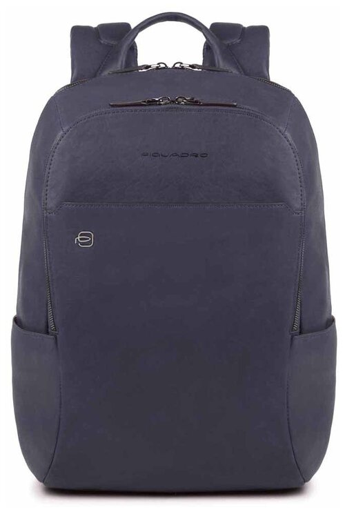 Рюкзак  планшет PIQUADRO CA3214B3/BLU4, натуральная кожа, отделение для ноутбука, вмещает А4, внутренний карман, синий, серый