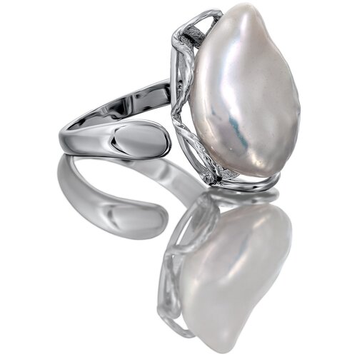 Кольцо L'attrice, размер 17, серебряный серебряное кольцо с жемчугом родолитом r01947 ko rh wp bj размер 17 мм