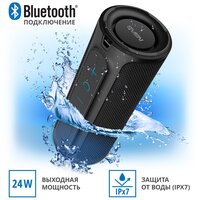 Портативная беспроводная Bluetooth колонка SVEN PS-300, черный, мощность 2x12 Вт (RMS), влагозащищённая (IPx7), TWS, встроенный аккумулятор