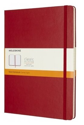 Блокнот Moleskine Classic XLarge (в линейку) красный