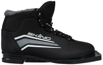 Ботинки лыжные TREK Skiing 1 NN75 ИК, цвет чёрный, лого серый, размер 42