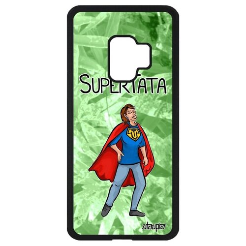 фото Красивый чехол на смартфон // galaxy s9 // "супертетя" герой комичный, utaupia, светло-зеленый
