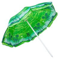 Зонт пляжный 160 см, с наклоном, 8 спиц, металл, Пальмы, LG02