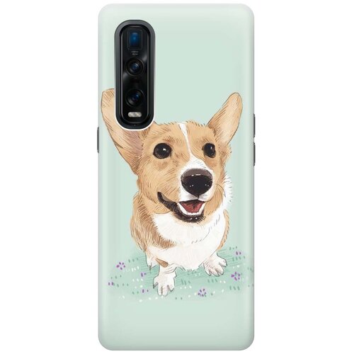 фото Ультратонкий силиконовый чехол-накладка для oppo find x2 pro с принтом "корги" gosso