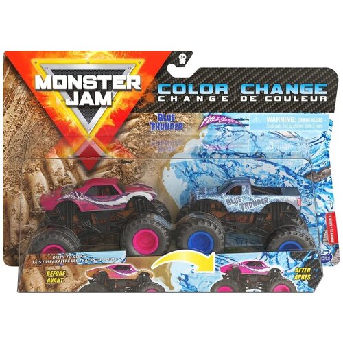 Машинки Monster Jam траки, меняющие цвет 1:64, 2шт, 6060875