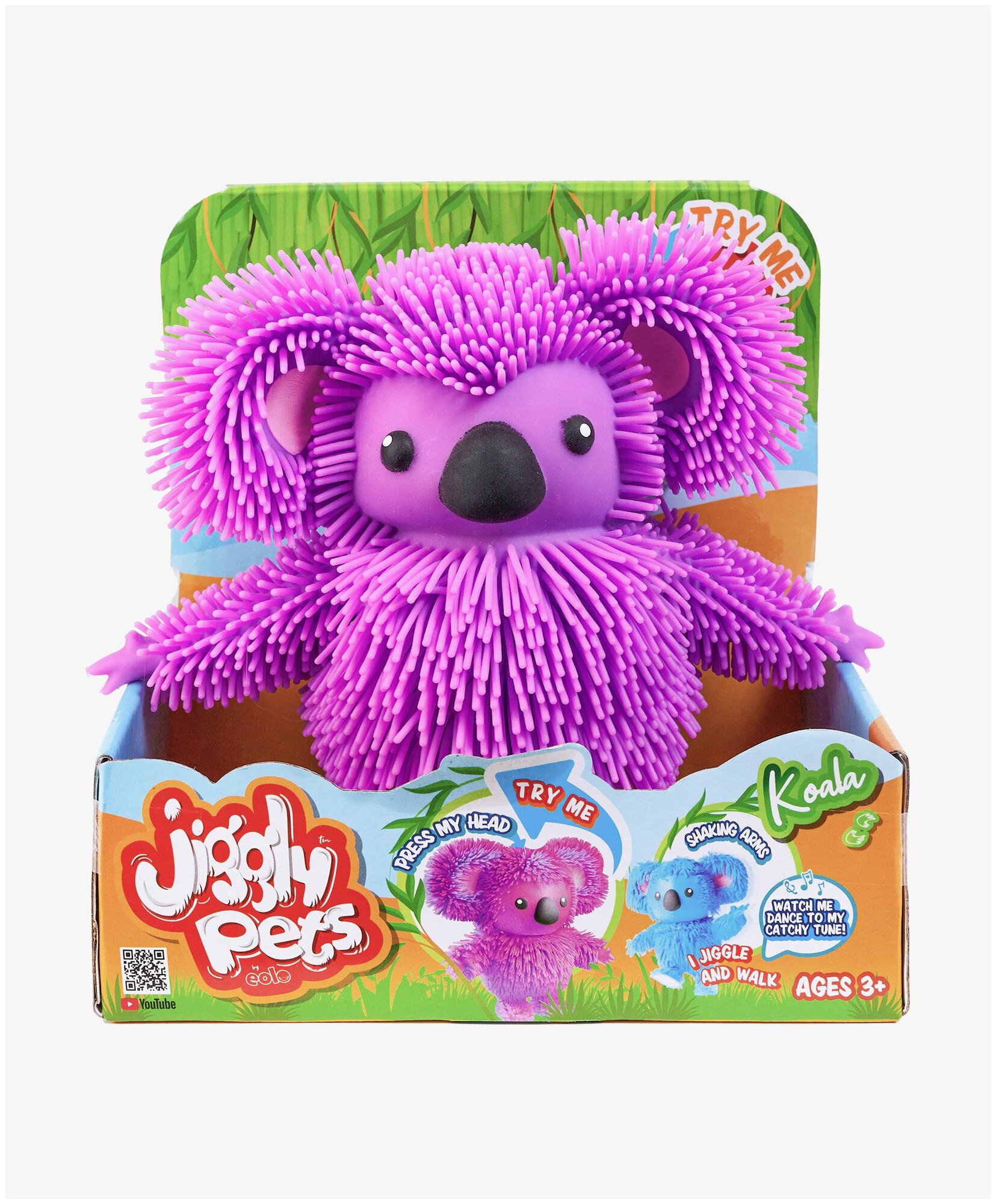 Игрушка интерактивная Jiggly Pets Коала фиолетовая - фото №7
