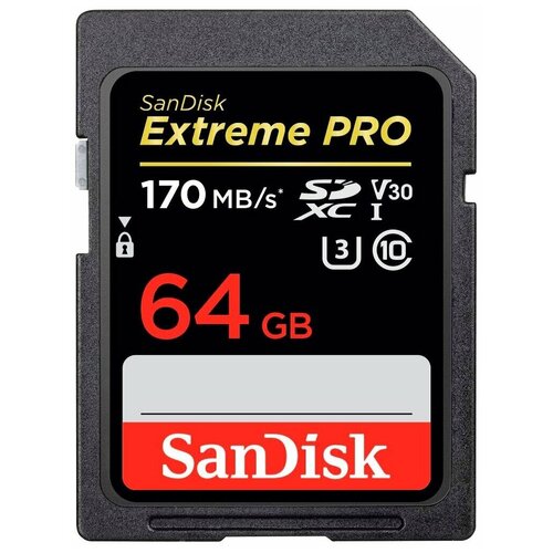 Карта памяти SanDisk 64GB SDSDXDK-064G-GN4IN карта памяти sandisk sdxc extreme pro class 10 uhs ii u3 300 260mb s 128gb