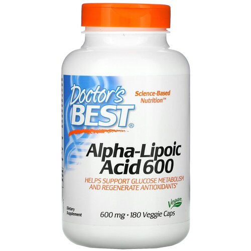 Капсулы Doctor's Best Alpha-Lipoic acid 600, 230 г, 180 шт.