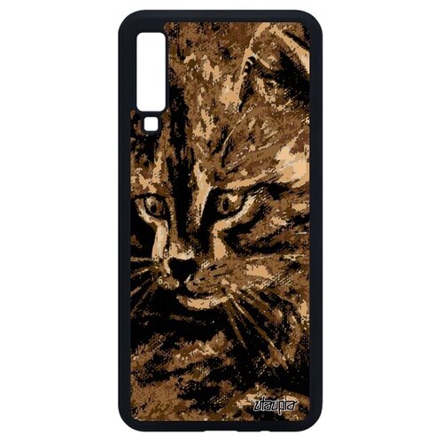 фото Защитный чехол на телефон // samsung galaxy a7 2018 // "котенок" кот бенгальский, utaupia, коричневый