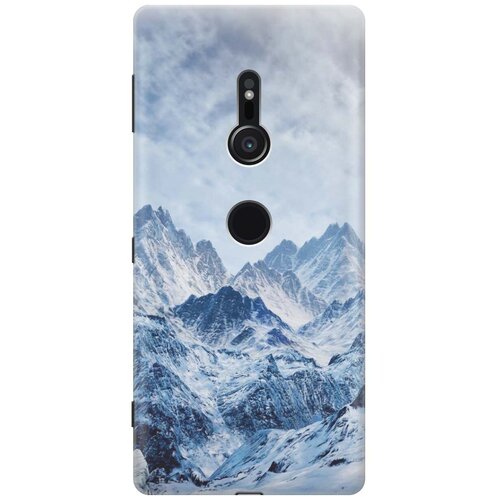 Ультратонкий силиконовый чехол-накладка для Sony Xperia XZ2 с принтом Снежные горы gosso ультратонкий силиконовый чехол накладка для sony xperia l3 с принтом снежные горы и лес