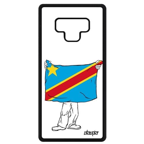 фото Противоударный чехол для телефона // galaxy note 9 // "флаг конго киншаса с руками" туризм дизайн, utaupia, белый