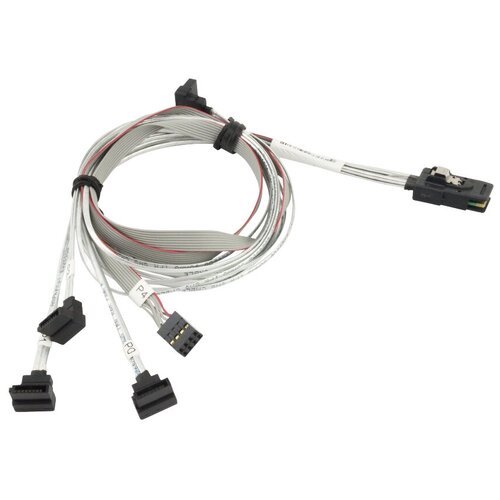 Кабель Supermicro CBL-0288L-01 miniSAS (SFF-8087)- 4x SATA SideBand cable 0.7m