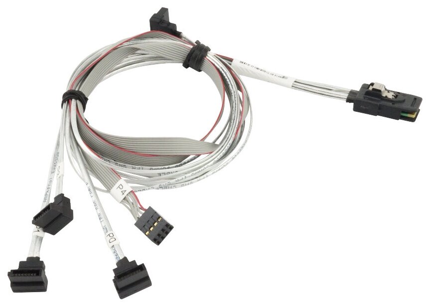 Кабель Supermicro CBL-0288L-01 SFF-8087 miniSAS - 4 x SATA SideBand cable 0.7m mini SAS - SATA