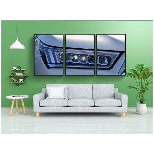 фото Набор модулных постеров для интерьера "акура фары, капот, алмазная огранка" 60x90 см. в тубусе, без рамки lotsprints