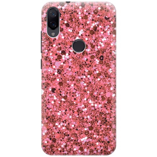 фото Силиконовый чехол на xiaomi mi play / сяоми ми плей с эффектом блеска "розовые пайетки gosso