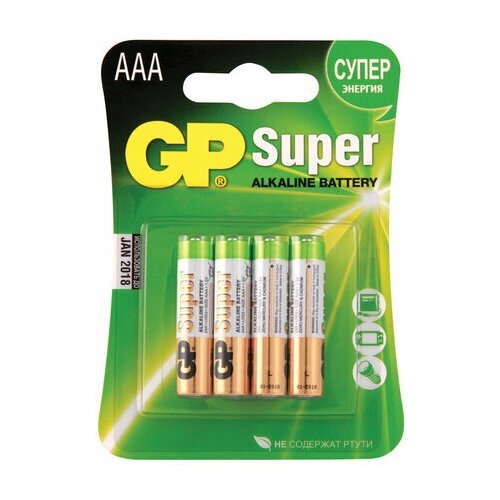 Батарейки Unitype комплект 4 шт. - (4 шт) батарейки gp super aaa lr03 24а алкалиновые 24a 2crvs60