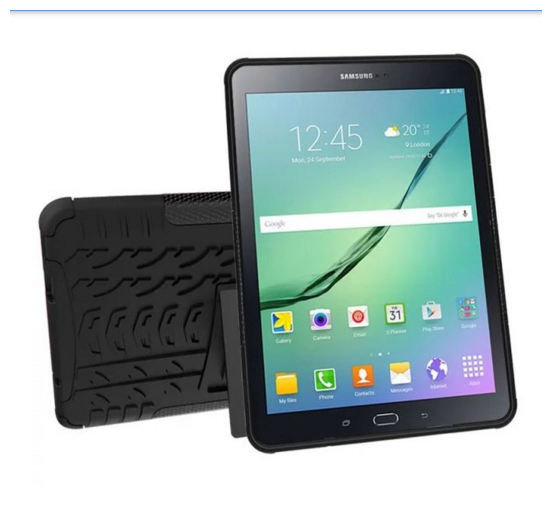 Чехол-бампер MyPads для Samsung Galaxy Tab S2 9.7 SM-T810/ T815 противоударный усиленный ударопрочный черный