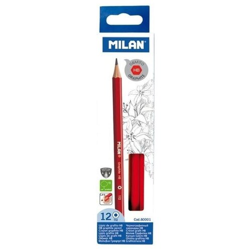 фото Набор карандашей milan чернографитные шестигранные 12 штук, нв