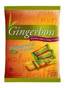 Имбирные конфеты Gingerbon Peppermint, 125 г - фотография № 1