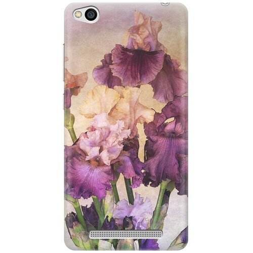 фото Re:pa накладка transparent для xiaomi redmi 3 с принтом "фиолетовые цветы"