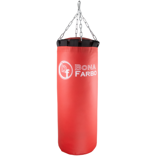 фото Боксерский мешок 15 кг, кожзам, резиновая крошка, красный bona farbo