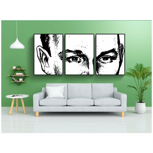 фото Набор модулных постеров для интерьера "афроамериканец, америка, чернить" 60x90 см. в тубусе, без рамки lotsprints