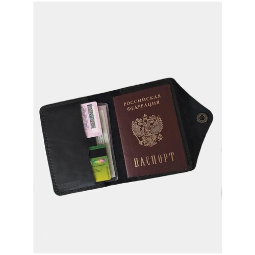 Обложка для паспорта BOCHAROFF, черный